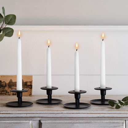 Taper Candles White, Set of 8 Odorless and Smoke-Free 10-Inch Taper Candles, Long Burning, Paraffin Wax with Cotton Wick, Burns Approximately 7-8 Hours