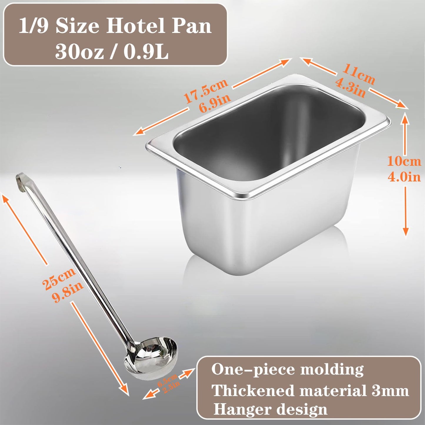 SHPii Two Tier Adjustable Stainless Steel Spice Organizer Set of 10 Pots with Spoons Commercial Kitchen Spice Rack Sauce Rack Buffet Counter Milk Tea Shop Multifunctional Shelf (Double Slant)