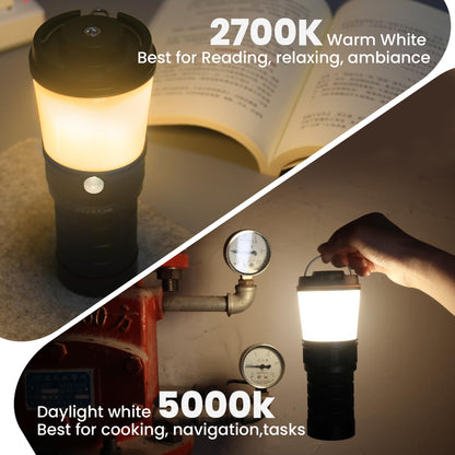 Sofirn BLF LT1 Camping Lantern Rechargeable, Led Lantern with 8X LH351D LED, 24 Hours Runtime in Medium Mode, Perfect Lantern Flashlight for Camping, Power Outages, Hiking, Fishing