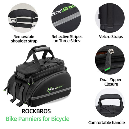 ROCKBROS Bike Cargo Rack with Trunk Bag