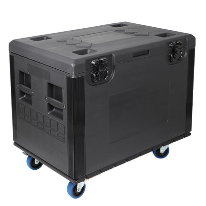 Diandian Utility Cable Trunk Road Case with Wheels, 35" x 22" x 24" Professional Stackable Heavy Duty ATA Rolling Road Case, for Pro Audio & DJ Equipment Storage, Transport for Touring with Casters