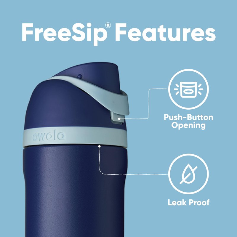 Owala Harry Potter FreeSip Insulated Stainless Steel Water Bottle with Straw, BPA-Free Sports Water Bottle, Great for Travel, 24 Oz, Ravenclaw