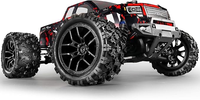 HAIBOXING 1:18 Scale All Terrain RC Car 36KM/H High Speed 4WD Electric Vehicle2.4 GHz Radio Controller Included 2 Batteries and A ChargerWaterproof Off-Road Truck (Red)