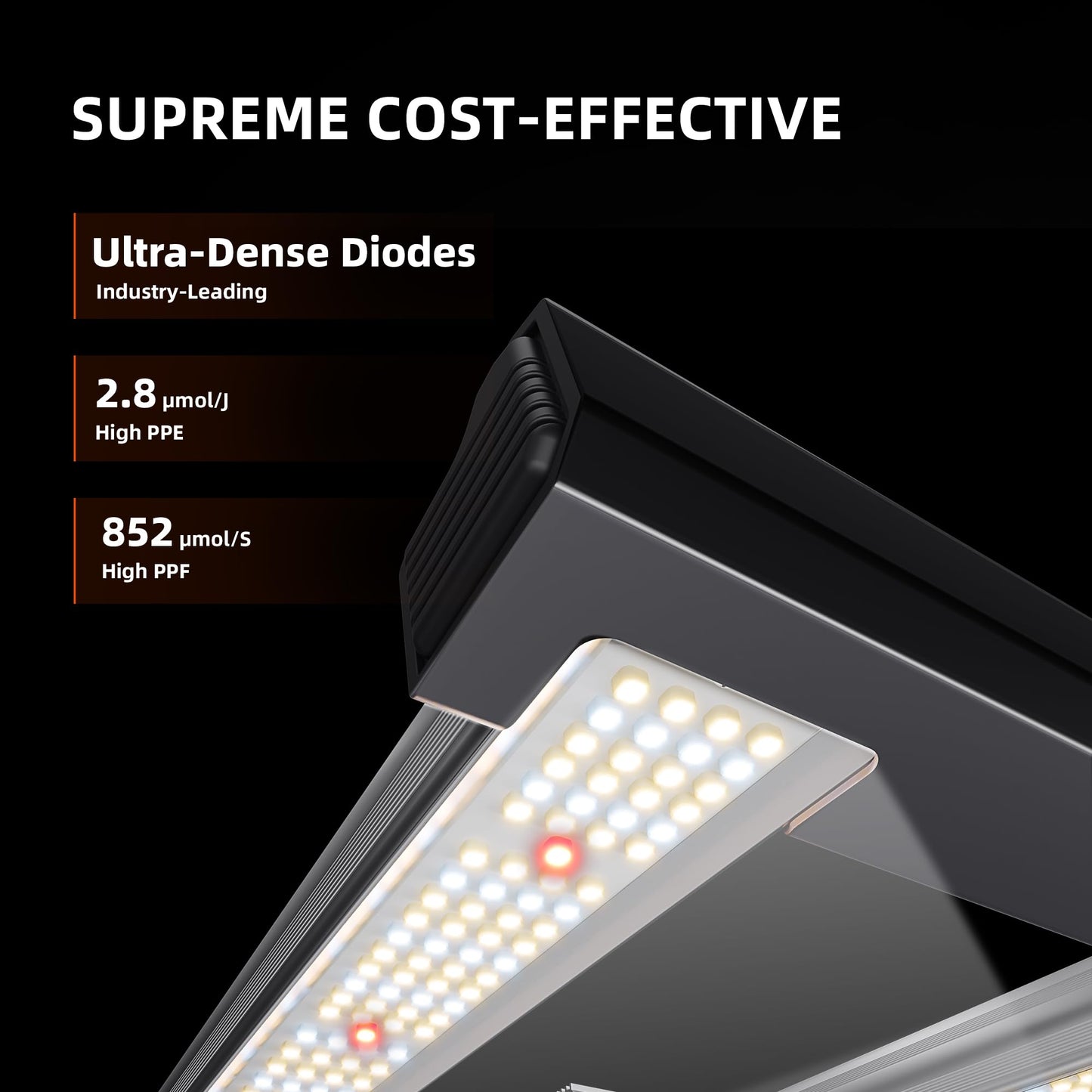 Spider Farmer G3000 Cost-Effective LED Grow Lights 300W, Upgraded App Remote Control, 3x3ft Coverage Full Spectrum Dimmable Bar Style Growing Lamp for Indoor Plants
