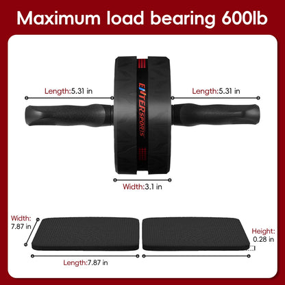 Ab Roller Wheel for Abs Workout - Abdominal Exercise Equipment with 2 Knee Pads for Home Gym, Core Strength Training, Fitness Equipment for Men & Women