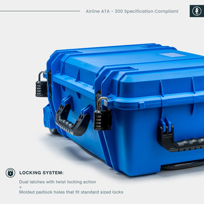 Seahorse 920 Heavy Duty Protective Dry Box Case With Customizable Accuform Foam - USA Made for Professional Photographers/TSA Approved/Mil Spec / IP67 Waterproof (Blue)