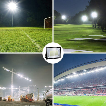 500W LED Stadium Flood Light Outdoor, 2750W Equivalent, 40000LM Super Bright Exterior Security Light, IP66 Waterproof, 6000K Daylight White, Commercial Light for Sports Fields and Counts