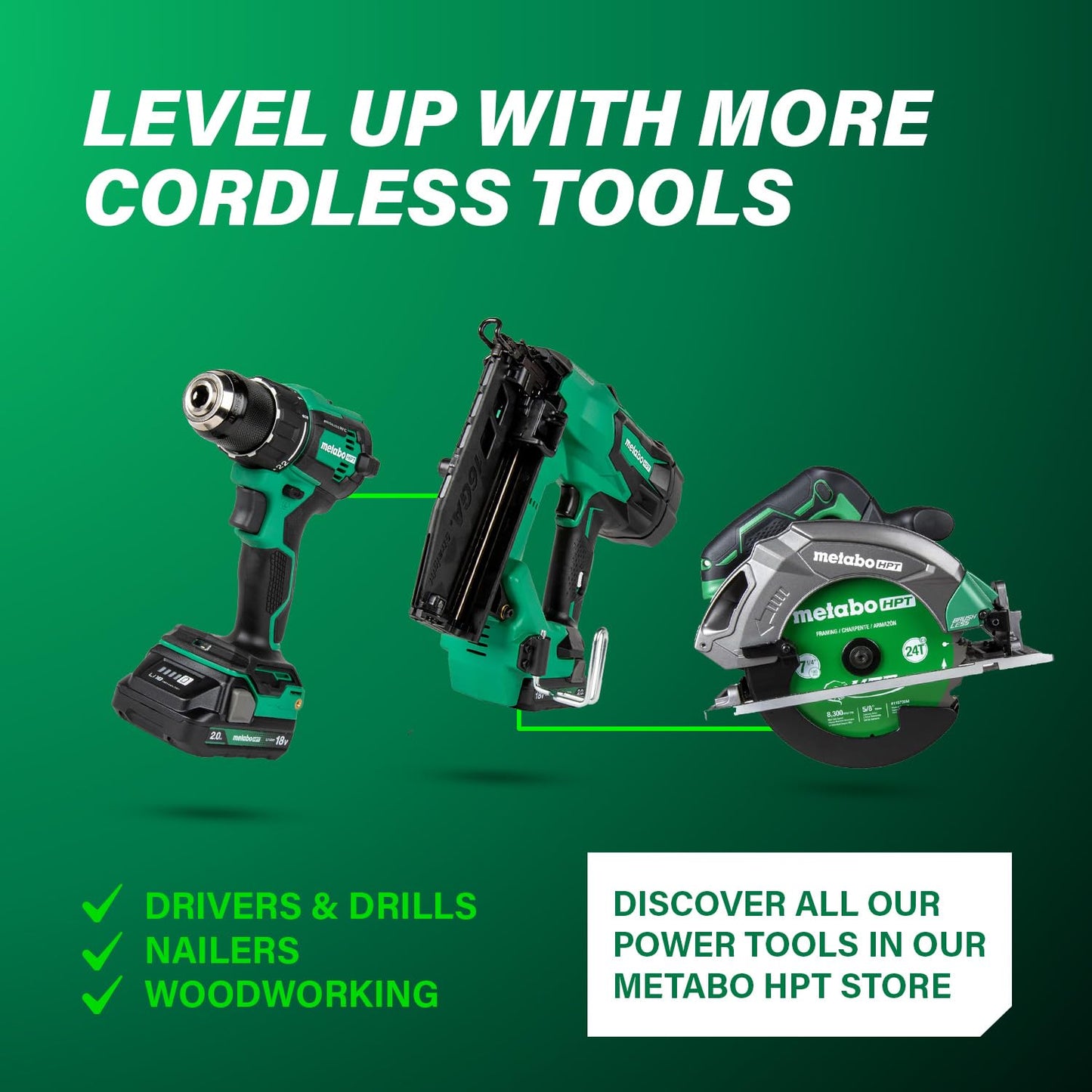 Metabo HPT Folding Sawhorses, 2-Pack, Lightweight Design, 1,200 lbs Capacity, Includes 4 Sawbucks, Ideal for Extra Workstations, Non-Skid Feet for Stability, Built-In Shelf and Cord Hooks, 115445M