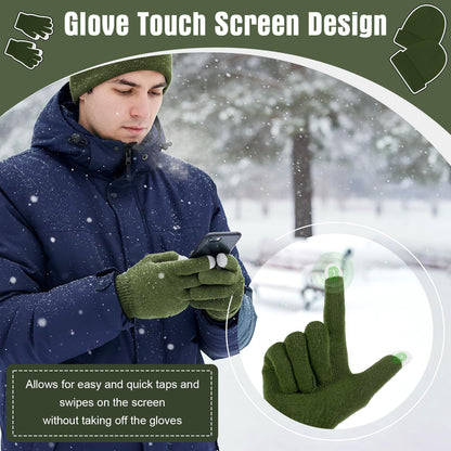 Chicingyou 120 Pcs Homeless Care Package Supplies Bulk Winter Emergency Thermal Blankets Warmer Beanie Socks Touchscreen Gloves for Men Women Cold Weather Outdoor Survival Kits (Green,Black)
