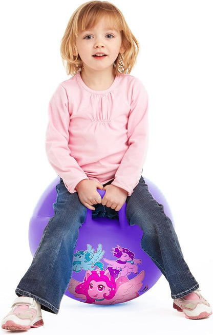 PlayZap Hopper Balls for Kids 3-8 18 Inches Bouncy Ball with Handle 18 Inflatable Bouncing Hopper 45cm Jumping Toys Garden Hopping Toys Girls Boys Gifts