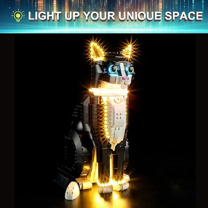 LED Light Kit for Lego 21349 Ideas Tuxedo Cat Set Compatible with Lego 21349 Building Blocks Model(Not Include Blocks Set)