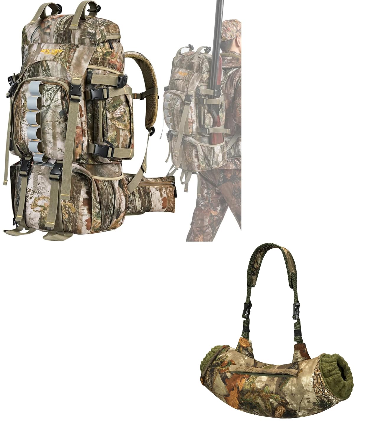 NEW VIEW 60L Hunting Backpacks & Hand Muff for Hunting