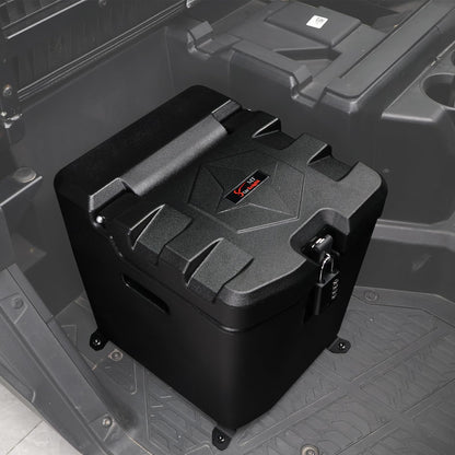 StarknightMT UTV Under Seat Storage Box with Lock 28L/ 7.4Gal Compatible with Polaris Ranger XP 1000/Crew 2018-2026 Waterproof Storage Box Replace #2882910