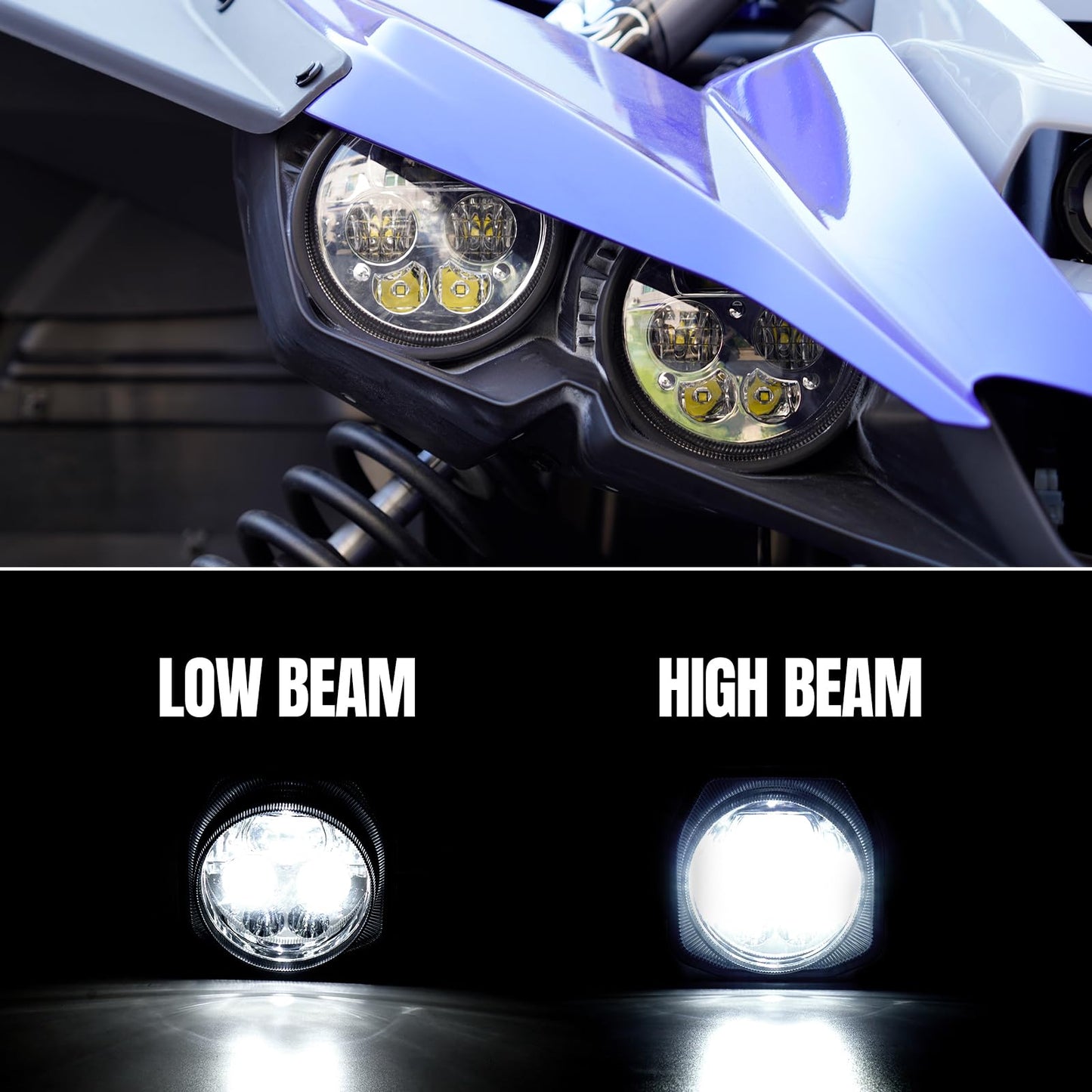 A & UTV PRO LED Headlights with High Low Beam Lights for 2018-2024 Yamaha Wolverine X2 X4,Headlamp Front Lamp Lights for 2016-2024 YXZ 1000R Accessories