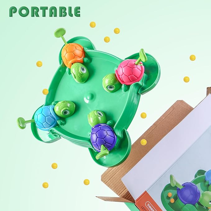 Hungry Turtle Chess Board Game Hungry Box Game Turtle Eating Beans Chessboard Game Party and Party Family Toys Toys 2-4 Person (108beans)