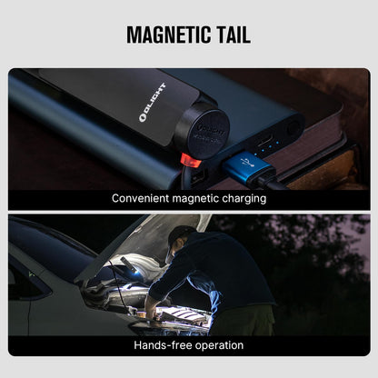 OLIGHT Arkfeld Pro Rechargeable EDC Flat Flashlight with UV and White LED Combo, 1300 Lumens Portable Pocket Lights for Outdoors Emergency Working (Black CW)