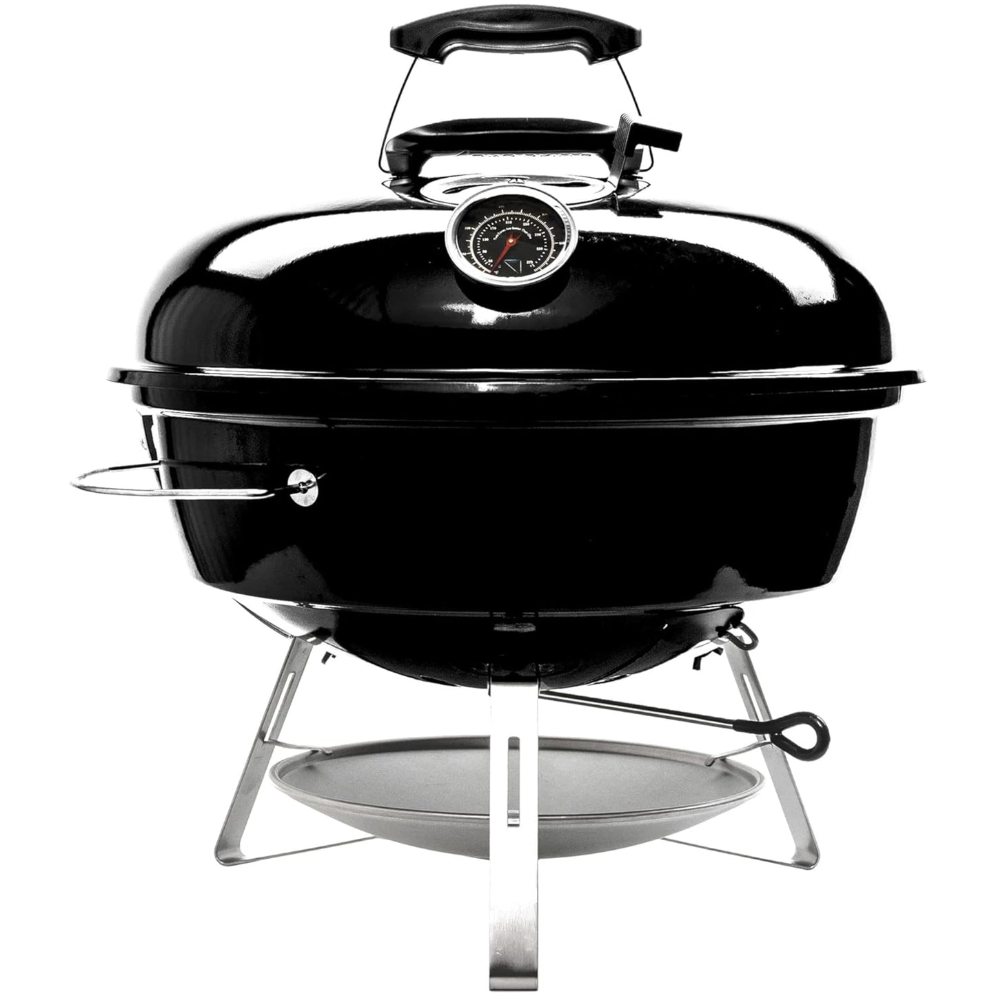 SnS Grills Slow ‘N Sear Travel Kettle, 2-Zone Cook Charcoal Basket and Easy Spin 18” Grate - Portable Charcoal Grill for BBQ Cooking - Travel Kettle 18”