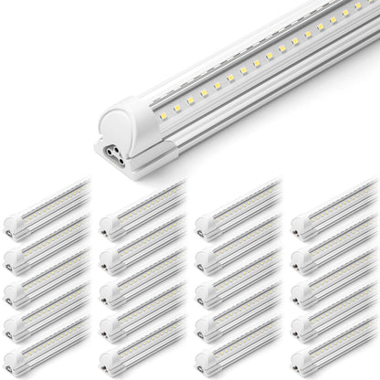 Barrina LED Shop Light, 40W 5500LM, 4FT V Shape T8 Fixture, Aluminum, Daylight White, Model BAL40, 20 Packs