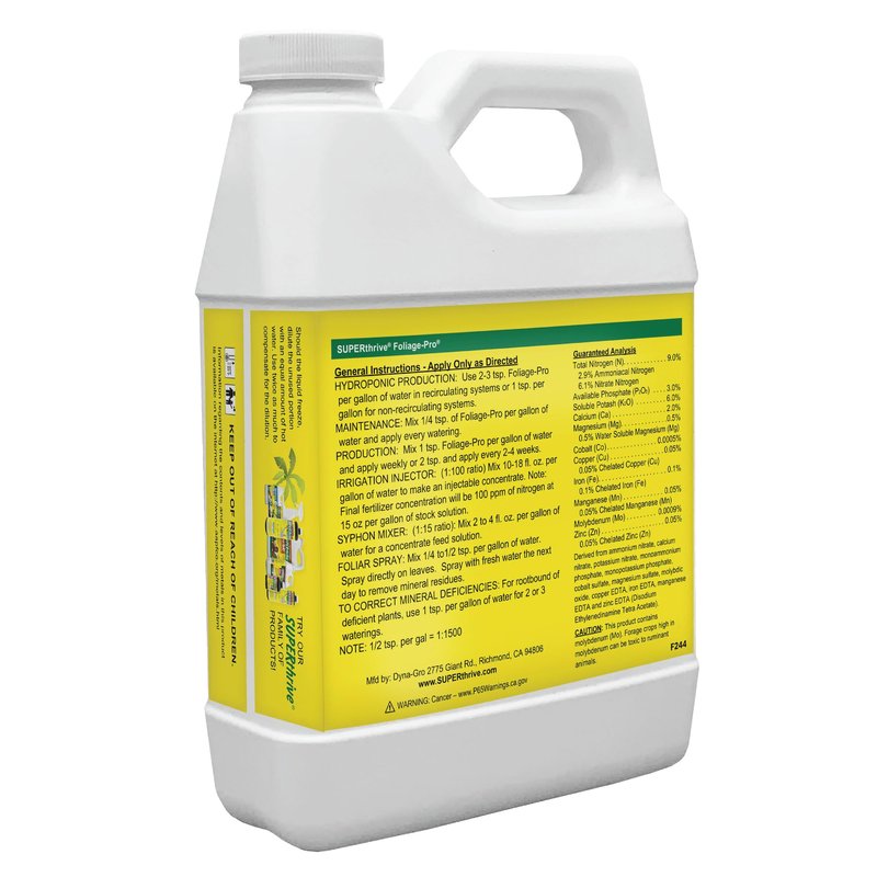 Dyna Gro Foliage Pro 32oz 1 Quart Liquid Plant Dyna Gro Fertilizer Bloom Grow