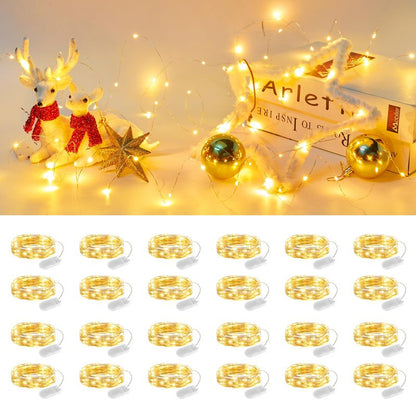 Brightown 24 Pack Fairy Lights Battery Operated String Lights - 7 ft 20 LED Mini String Lights Waterproof Silver Wire Firefly Lights for Vases Mason Jars DIY Crafts Plants Table Centerpieces Wedding