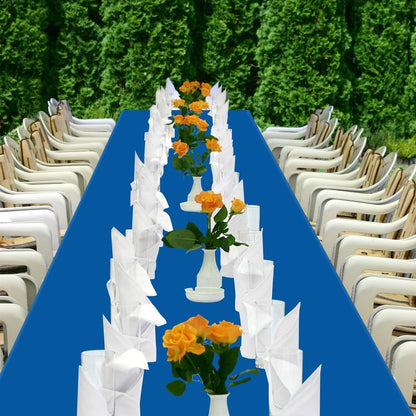 YSYJ 12 Pack Royal Blue 54 x 108 Inch Disposable Plastic Tablecloths Rectangle Table Cloth Plastic Table Cover for Parties