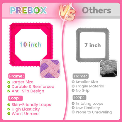 Pro 10 Inch Potholder Loom Kit for Kids & Beginners, Large Weaving Loom Crafts for Girls Age 6-12 Year Old & Adults, Gift Ideas for Birthday & Christmas, 112 Delicate Loops to Make 2 Pot Holders