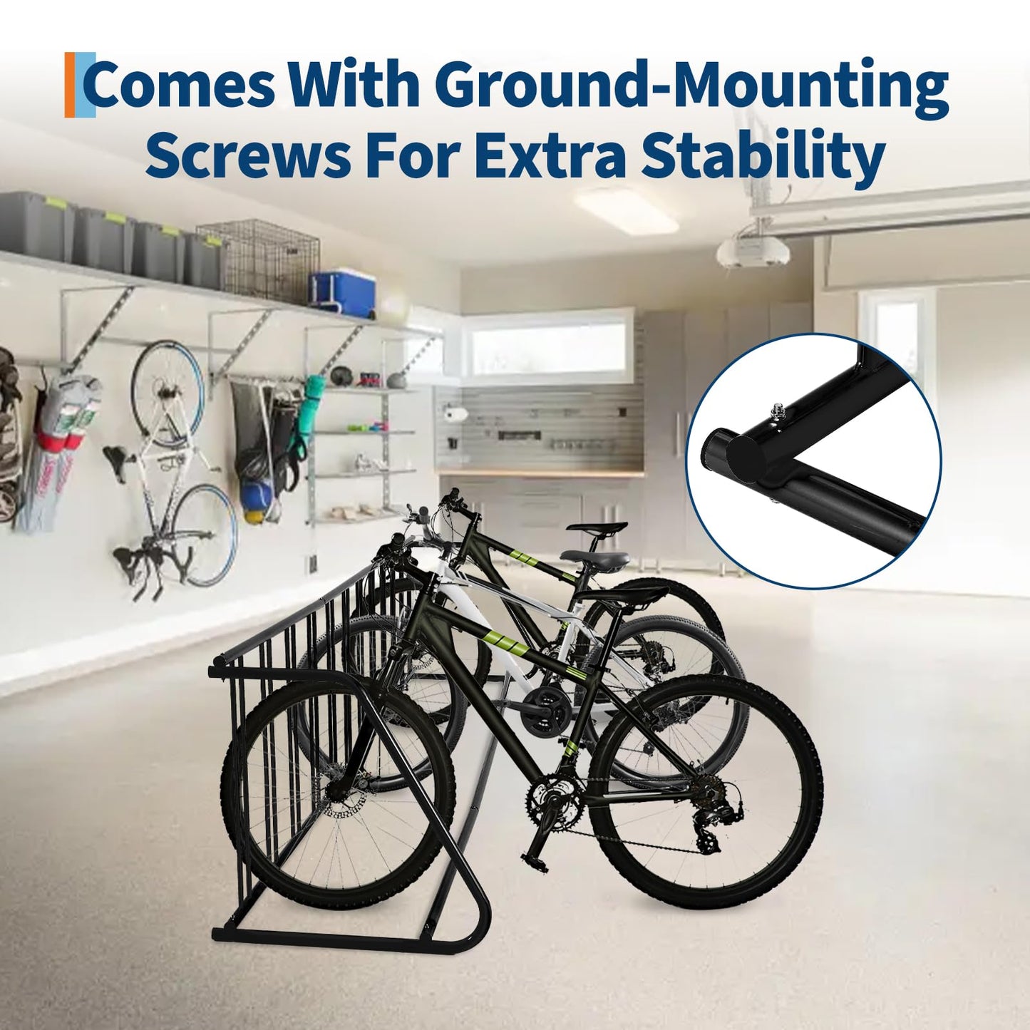 ActiveTrail Commercial Grid Bike Rack - Heavy Duty Outdoor Bicycle Rack Stand, Freestanding Metal Floor Bike Stand for Garage, School, Outdoor Parking, Bike Shop (Single & Double Sided)