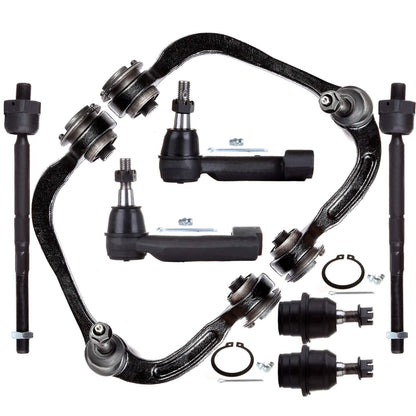 SCITOO 8pcs Front Suspension Kit Upper Control Arm w/Ball Joints Inner Outer Tie Rods Lower Ball Joints Fit 2009-2015 For Ford For F-150 2007-2015 For Ford Expedition For Lincoln Navigator