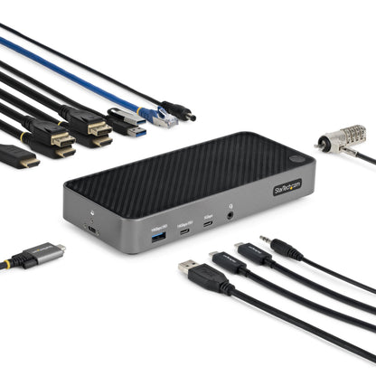 StarTech.com USB-C Triple Monitor Docking Station for MacBook Pro / Air M1 M2 M3 M4 & Windows, Universal 4K HDMI DP Dock, Thunderbolt Compatible, 100W Laptop Charging (116N-USBC-DOCK)