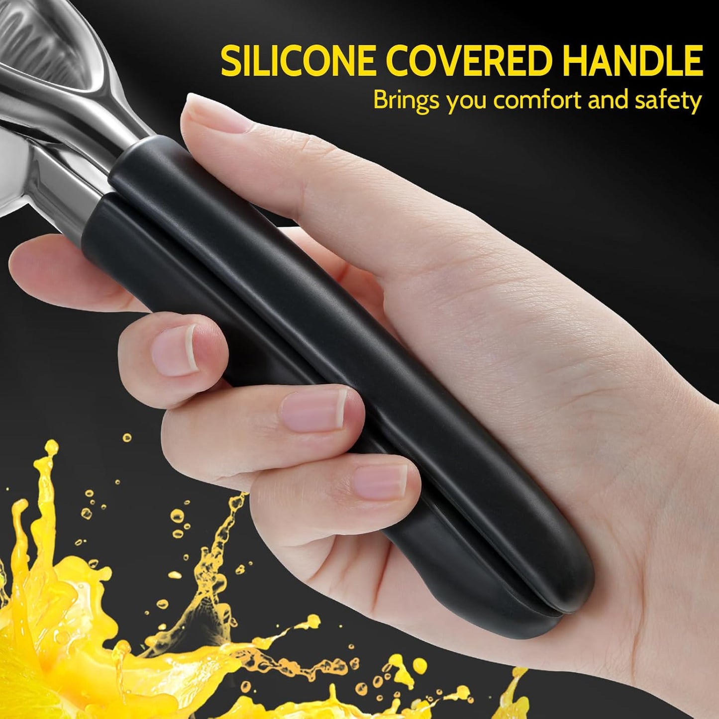 Sopito Stainless Steel Lemon Squeezer - Heavy Duty Citrus Press with Large Bowl & Non-Slip Grip