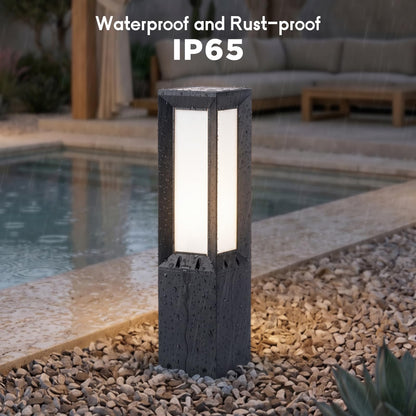 Linkmoon Solar Pathway Lights Outdoor, 23.6" Landscape Path Lights, IP65 Waterproof Bollard Light, Dusk to Dawn Solar Lamp Path Light, 3000K Commercial Pathway Lighting for Driveway Walkway Lawn Patio
