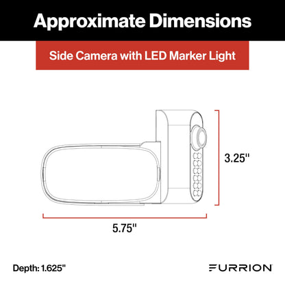 Furrion Vision S+ RV Observation System with 7" Monitor, Left/Right Side Cameras with LED Marker Lights, Sharkfin, Infrared Night Vision, Live Streaming, Wide Viewing Angle - FOS7HTAEN