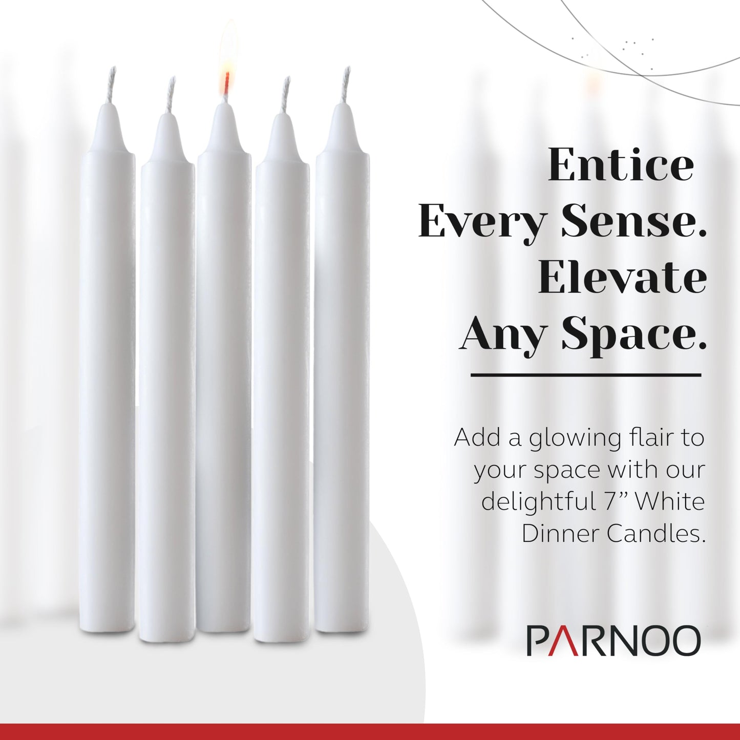 Tapered Candles - 80 Bulk Set of 6” Sticks - 5 Hours Clean, Long-Burning White Candlesticks - Dripless Unscented & Hand-Dipped Tall Candles for Dinners - White Taper Candles by PARNOO