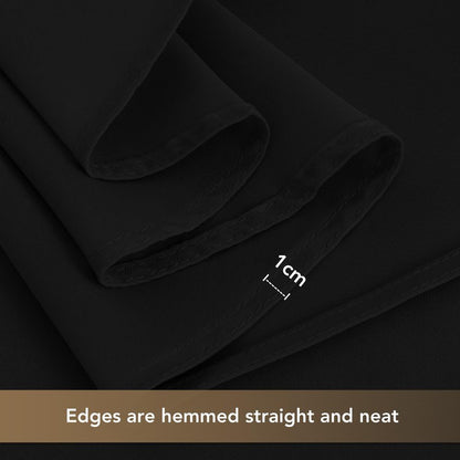 sancua Black Tablecloths for 8 Foot Rectangle Tables, 8 Pack - Washable Polyester Fabric Table Cloth for Wedding Party, Birthday, Banquet Reception, 60x120 Inch