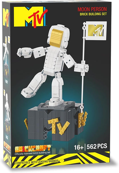 Brickcraft MTV Moon Person Building Set (510 Pieces) – MTV Trophy Collectible Display Model Officially Licensed Construction Kit – Great Christmas for Music Fans &amp Builders