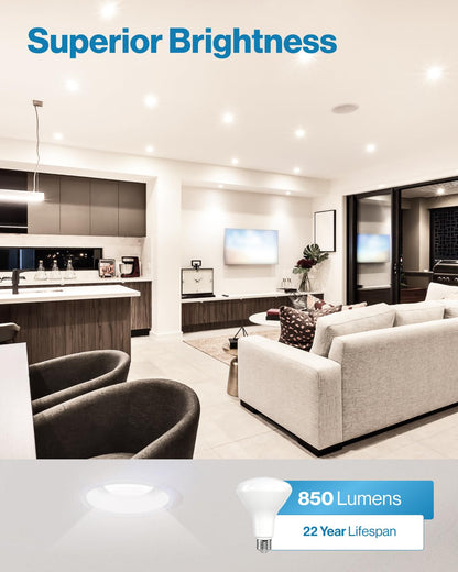 Sunco 48 Pack BR30 LED Bulbs, Indoor Flood Lights CRI93 11W Equivalent 65W 5000K Daylight 850 Lumens, E26 Base, 25000 Lifetime Hours Interior Home Residential Dimmable Recessed Can Light Bulbs - UL