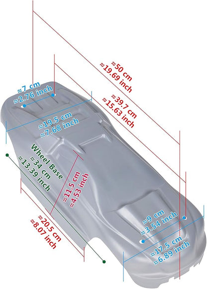 SummitLink Custom Body Police Style Compatible for E-Revo 1/10 Scale RC Car or Truck (Truck not Included) ER-PB-01