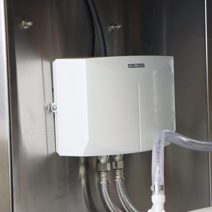 Paragon Electric Portable Sink - Hot and Cold Water Mobile Portable Hand Washing Station - White