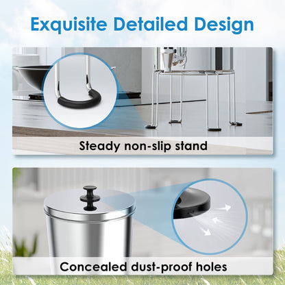 Waterdrop TK-S Gravity Water Filter System, NSF/ANSI 42&372 Standard, Stainless-Steel Water System with 2 Filters, Sight Glass Spigot and Stand, Reduces Chlorine and Lead, 2.25G
