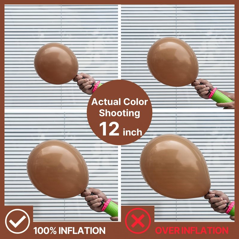 PartyWoo Brown Balloons 101pcs 12 Inch Boho Neutral Coffee Tan Fall Latex Helium Balloons for Wedding Baby Shower Gender Reveal Graduation Safari Woodland Birthday Fall Party Decorations Brown-F09