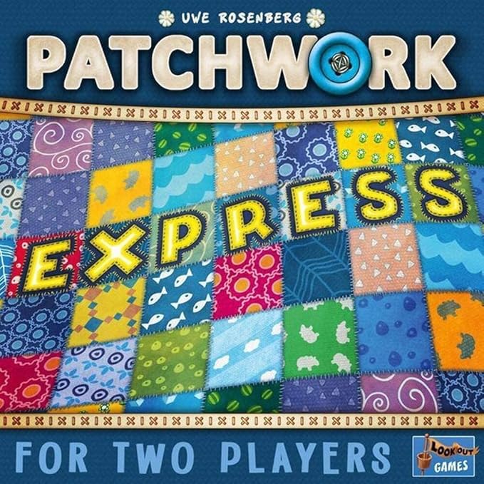 Patchwork Express Board Game - Fast-Paced Two-Player Quilting Strategy Game! Interactive Puzzle Game for Kids &amp Adults Ages 6+ 2 Players 20 Minute Playtime Made by Lookout Games