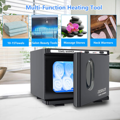 Small Hot Towel Warmer for Spa Home Salon Esthetician 2-in-1 5L Mini Personal Hot Towel Cabinet Towel Warmers Spa, Fast Heating Towel Heater Towel Steamer for Facials…