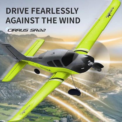QIDI 580 5-Channel Off-Road Aircraft 3D RC Plane One-Key Hanging Stunt Fixed Wing with Wind Resistant Flight Control for Beginner and Experienced Ready to Fly(Green)
