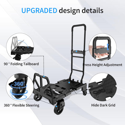 Discounted Combination of 2-in-1 Folding Hand Truck and Folding Storage Box.