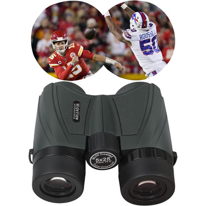 5x25 15.8° Ultra Wide Angle Binoculars for Sports – Large Field of View, 829ft/ 1000yds – Compact Binoculars for Spectator Sports – Portable for NFL, Golf, Tennis, Baseball, Badminton