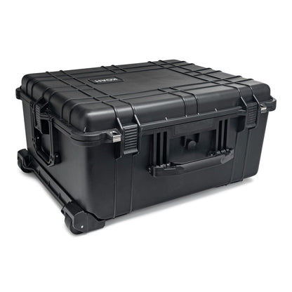 Koah Weatherproof Wheeled Plastic Hard Case with Customizable Foam, Retractable Handle, and Trolley Wheels (25.0" x 20.0" x 12") For Cameras, Drones, And Gear