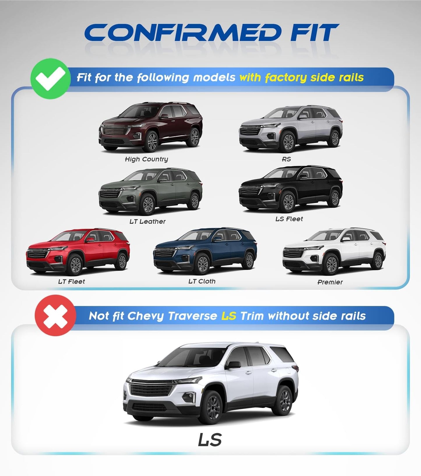 SNIXWOO Enhanced Roof Racks for 2022-2026 Chevrolet Traverse, 220 LBS All Aluminum Cross Bars - Fit for Canoe, Kayak, and Bike