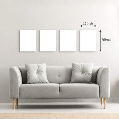 Botanical Plant Canvas Wall Art: 4 piece Blue Leaf Picture Minimalist Eucalyptus Prints Nature Leaves Painting Artwork for Bedroom Home Office