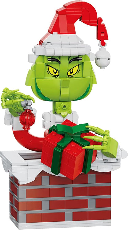 Brickcraft The Grinch Building Set 504 PCS Christmas Toy Kit for Kids &amp Adults 8+ Movable Hands Arm &amp Hat Holiday Collectible Display Model Fun Xmas Gift Idea for Grinch Fans &amp Builder