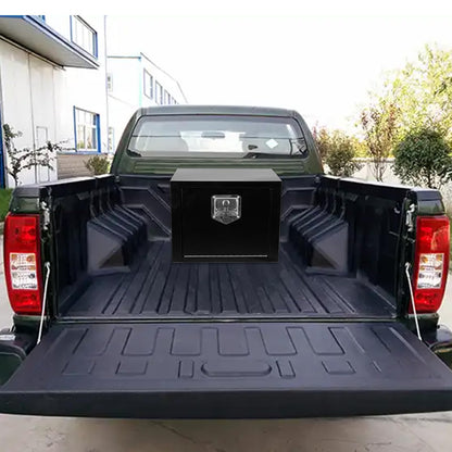 caqeg 18"x 12"x 14" Steel Underbody Truck Tool Box with T-Handle Lock Latch, 18 Inch Heavy Duty Steel Under Body Toolbox for Pick Up Truck RV, Under Mount Tool Box
